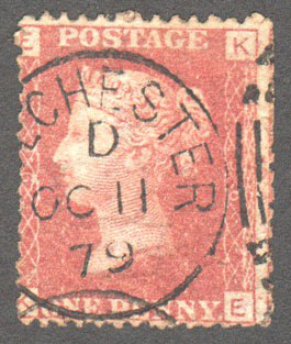 Great Britain Scott 33 Used Plate 196 - KE - Click Image to Close